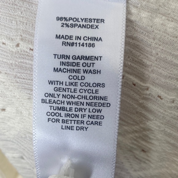 Frye Ladies' Textured Blouse/Large Cream Color - Picture 6 of 7